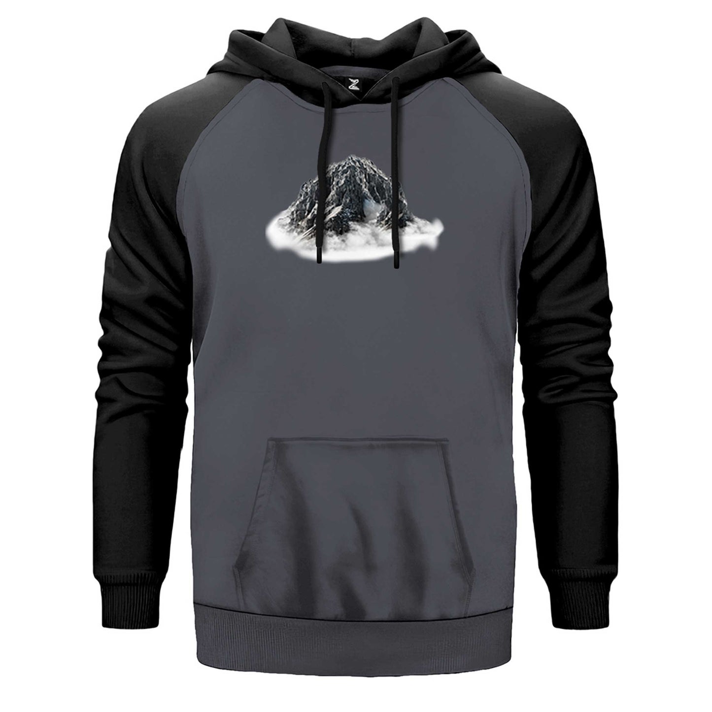 Snow Mountain Landscape Çift Renk Reglan Kol Sweatshirt