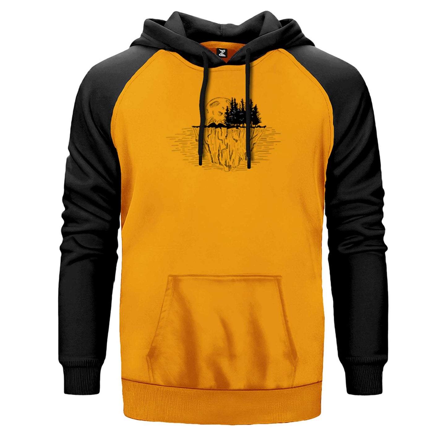 Moon Mountain Landscape Çift Renk Reglan Kol Sweatshirt