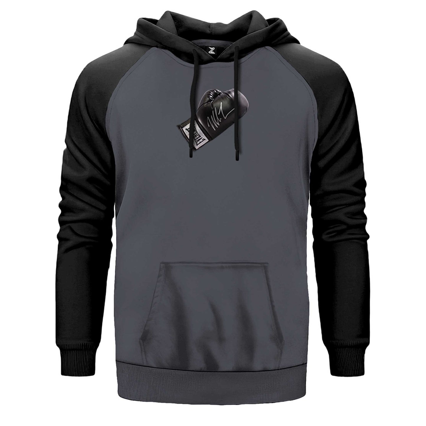 Black Boxing Gloves Çift Renk Reglan Kol Sweatshirt