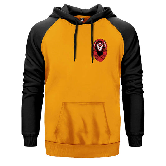 Red Lion Cartoon Çift Renk Reglan Kol Sweatshirt