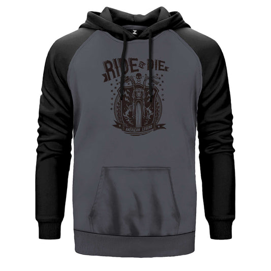 Ride Die Silhouette Çift Renk Reglan Kol Sweatshirt