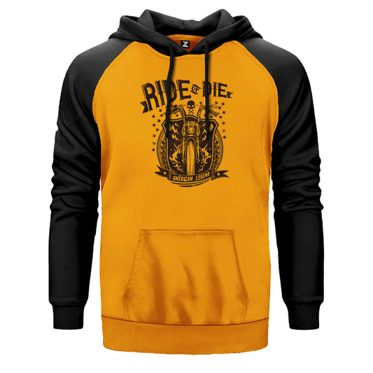 Ride Die Silhouette Çift Renk Reglan Kol Sweatshirt