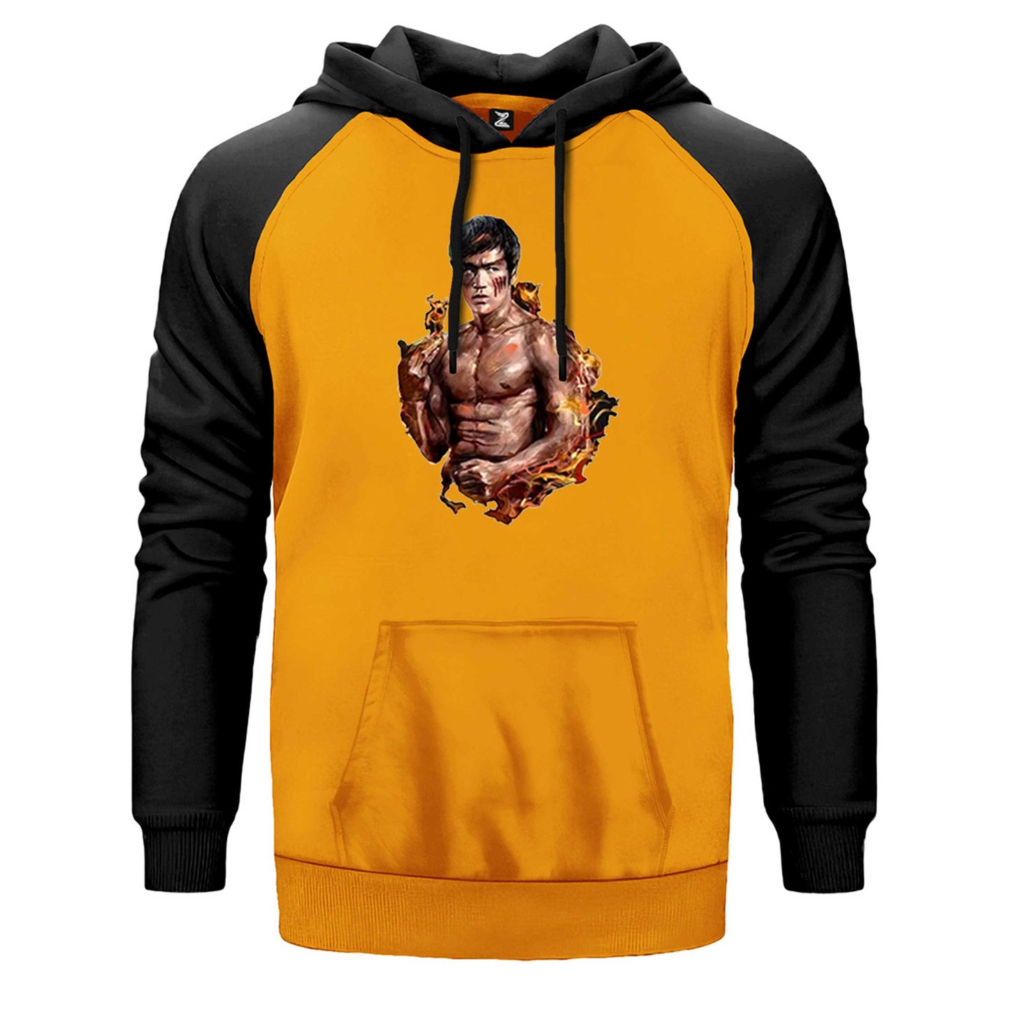 Bruce Lee Kick Dragon Çift Renk Reglan Kol Sweatshirt