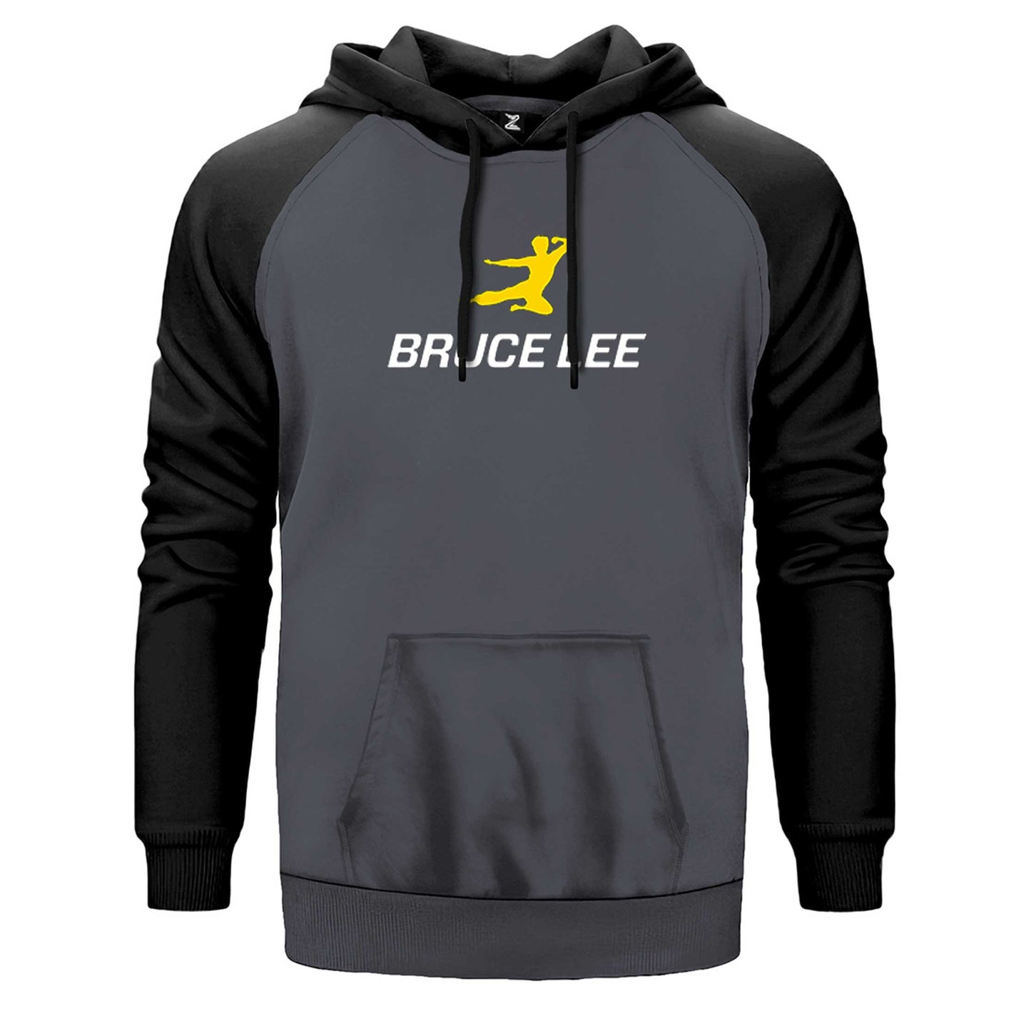 Bruce Lee Yellow Man Çift Renk Reglan Kol Sweatshirt