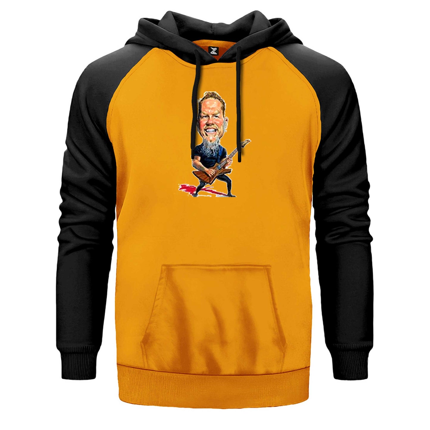 Metallica James Hetfield Cartoon Çift Renk Reglan Kol Sweatshirt