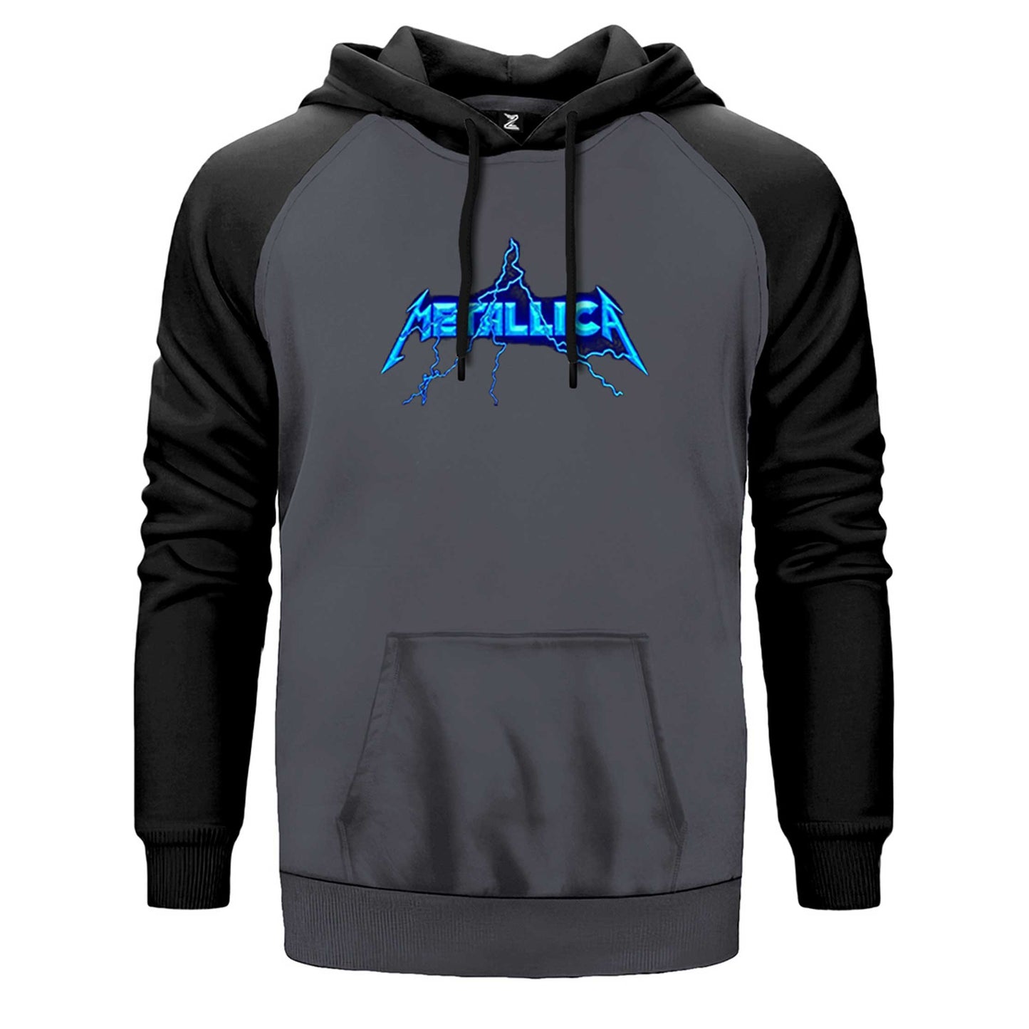 Metallica Logo Lightning Çift Renk Reglan Kol Sweatshirt