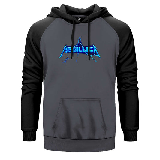 Metallica Logo Lightning Çift Renk Reglan Kol Sweatshirt