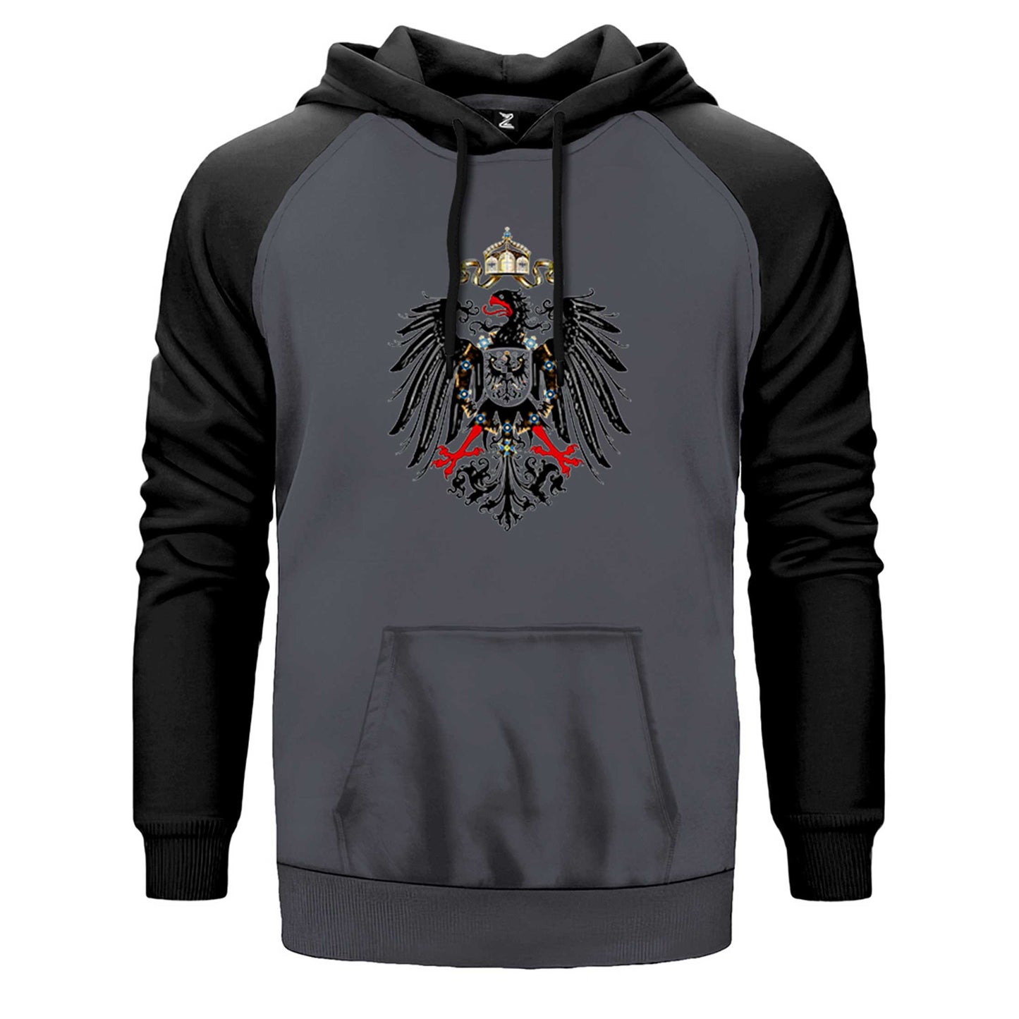 Hearts of Iron 4 Imperial Coat of arms of Germany Çift Renk Reglan Kol Sweatshirt