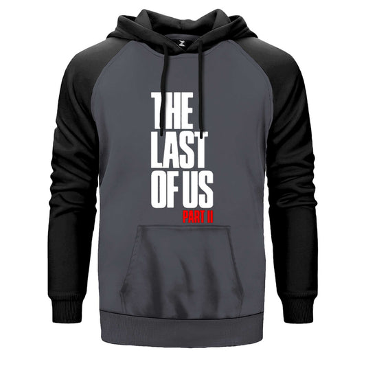 The last of Us Part 2 Yazı Çift Renk Reglan Kol Sweatshirt