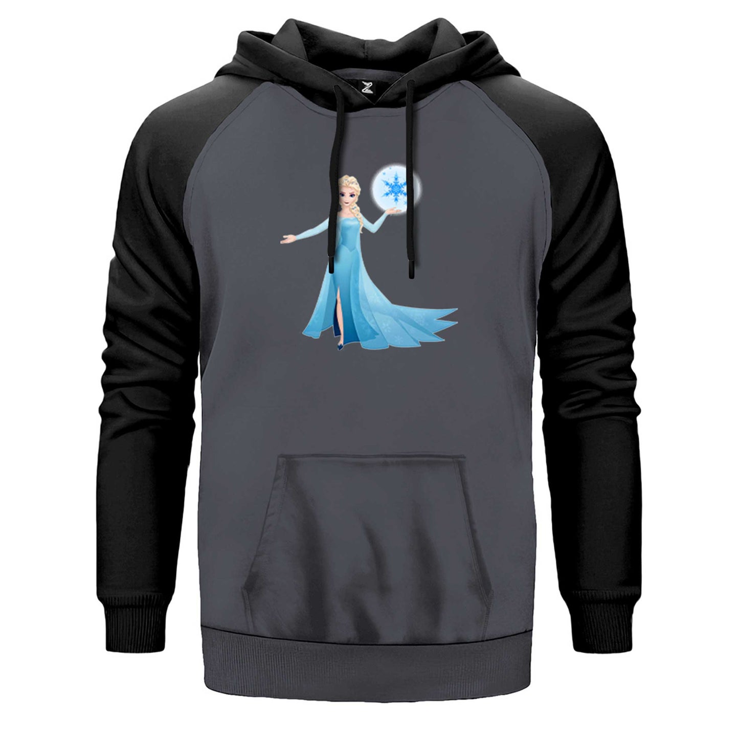 Karlar Ülkesi Elsa Siluet Çift Renk Reglan Kol Sweatshirt