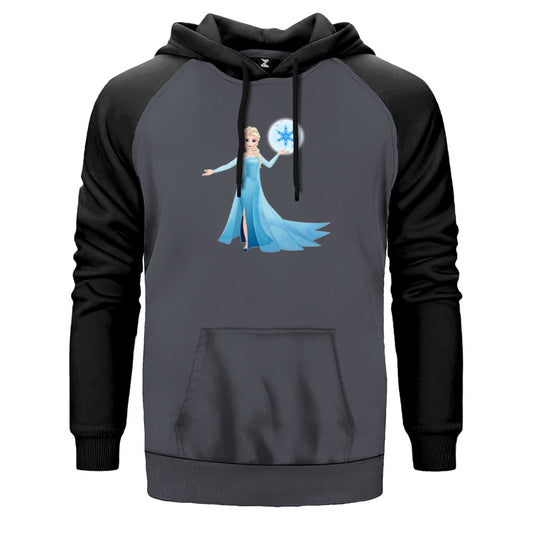 Karlar Ülkesi Elsa Siluet Çift Renk Reglan Kol Sweatshirt