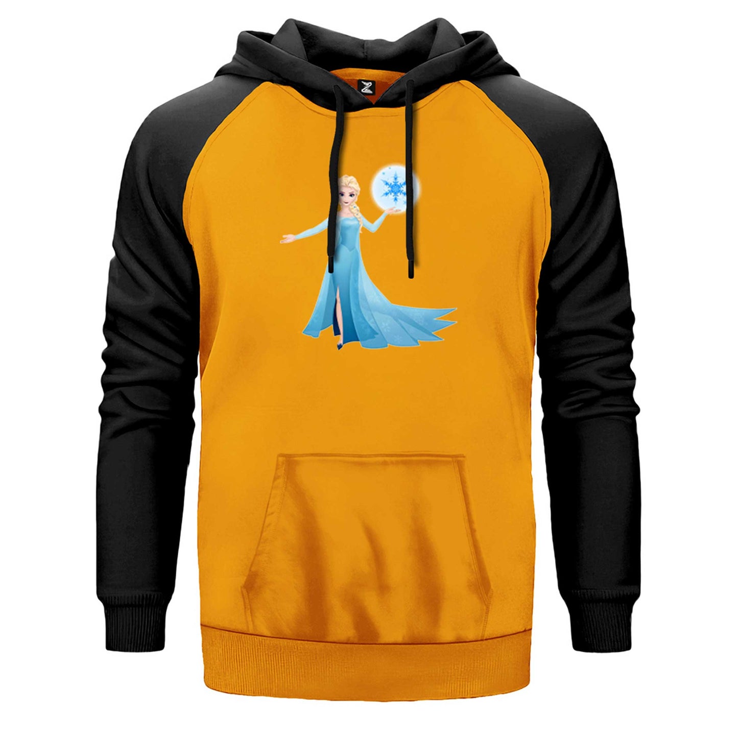 Karlar Ülkesi Elsa Siluet Çift Renk Reglan Kol Sweatshirt