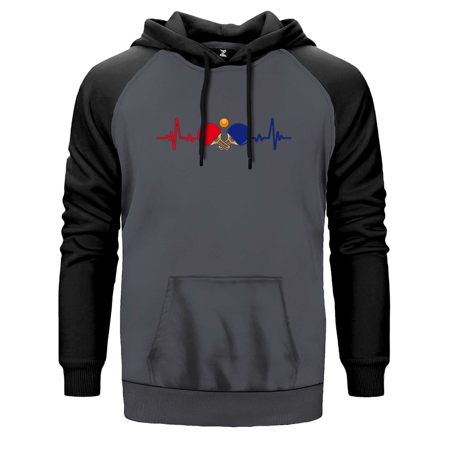 Ping Pong Heartbeat Çift Renk Reglan Kol Sweatshirt