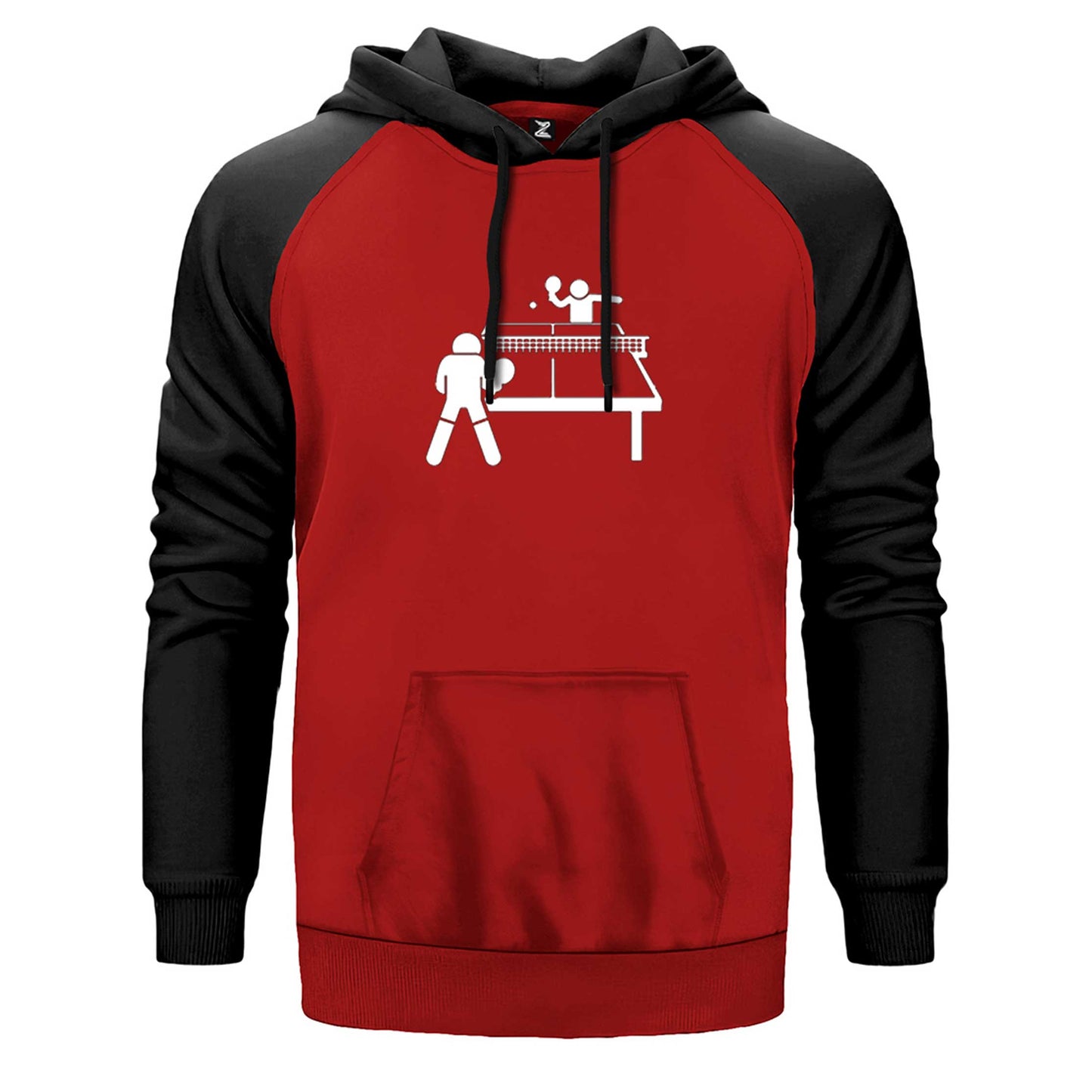 Ping Pong Table Tennis Round Çift Renk Reglan Kol Sweatshirt