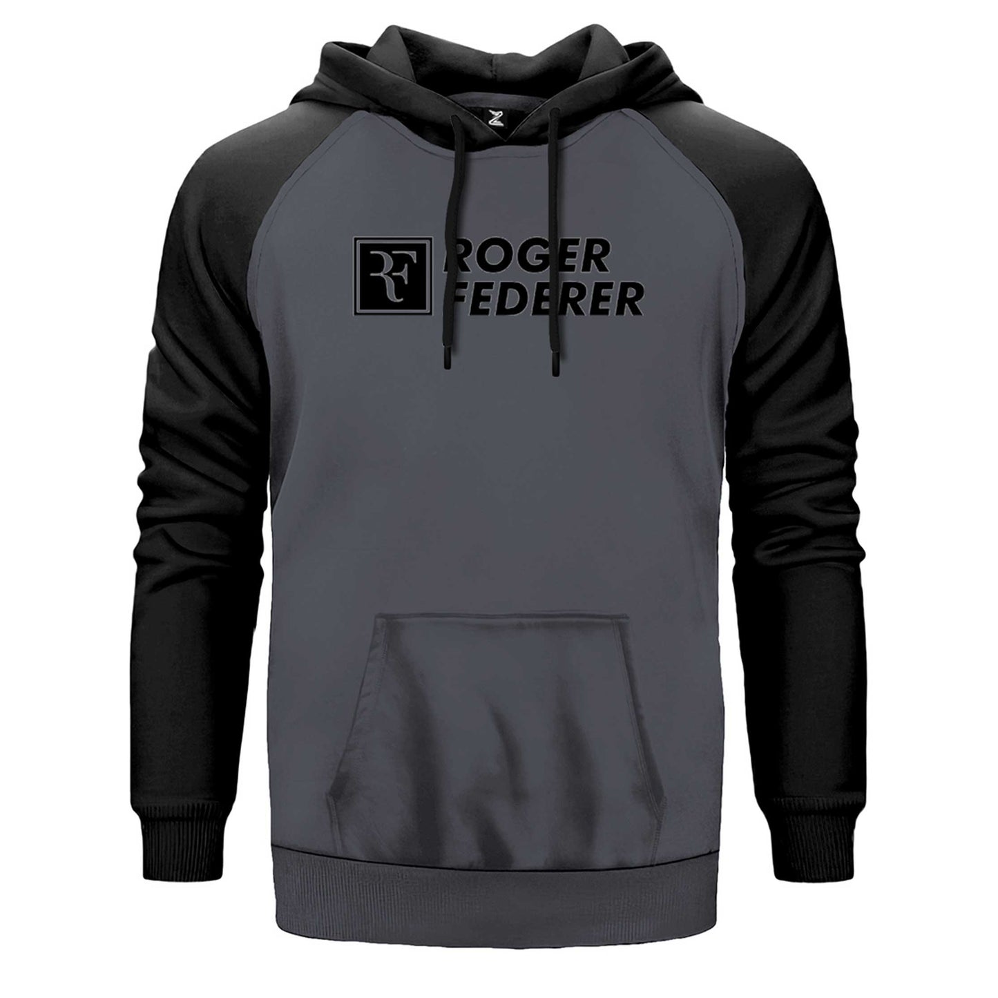 Roger Federer Text Çift Renk Reglan Kol Sweatshirt