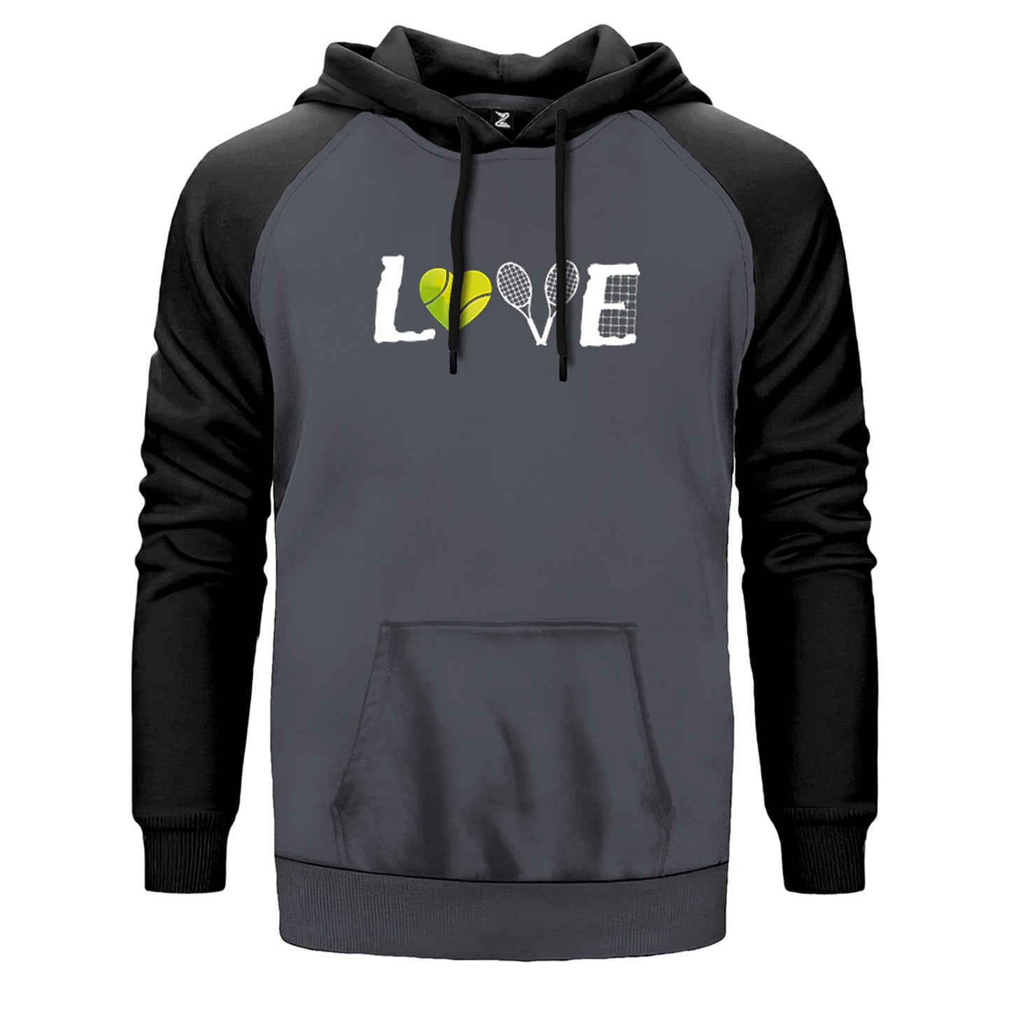 Tennis Love Çift Renk Reglan Kol Sweatshirt