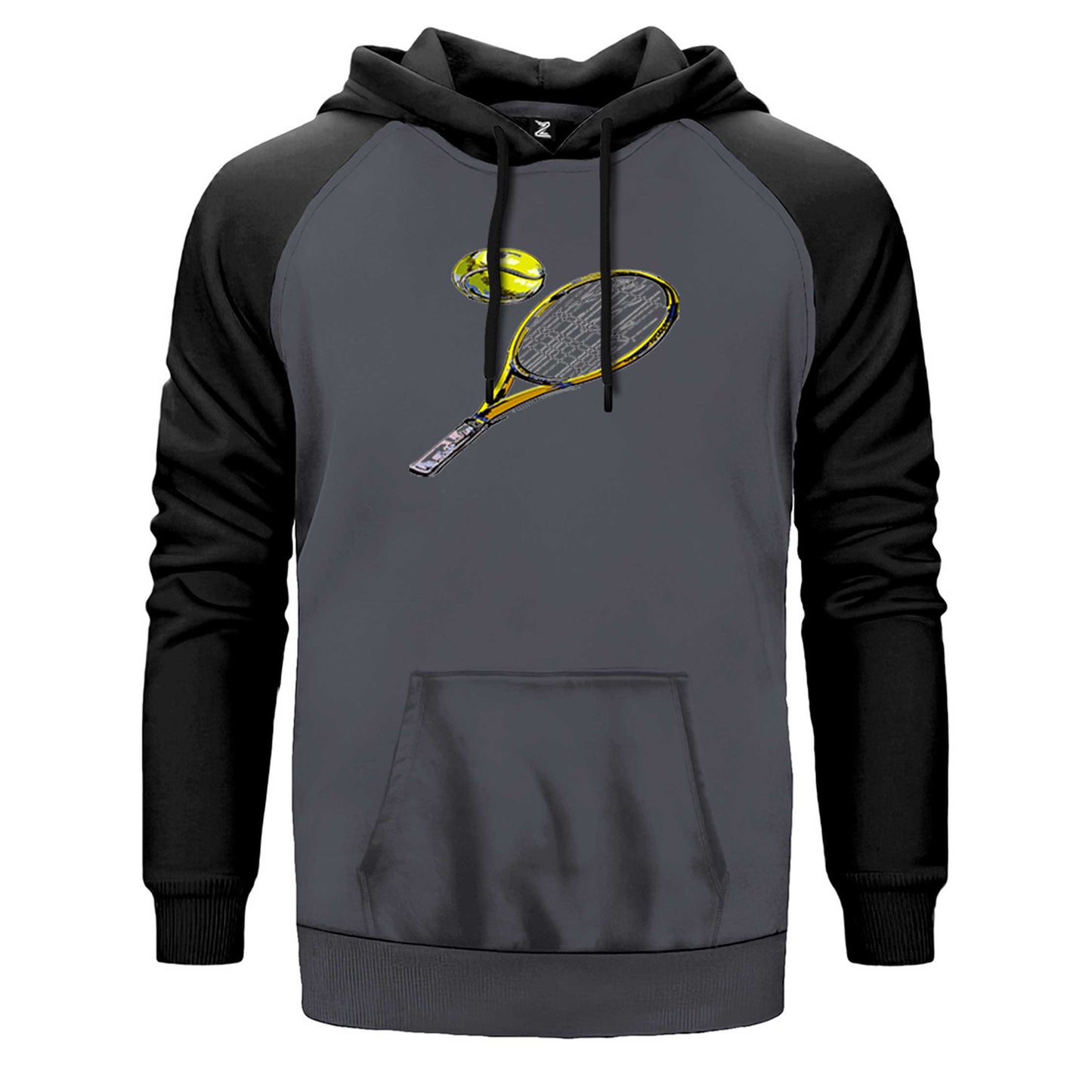 Tennis Rackets Classic Çift Renk Reglan Kol Sweatshirt