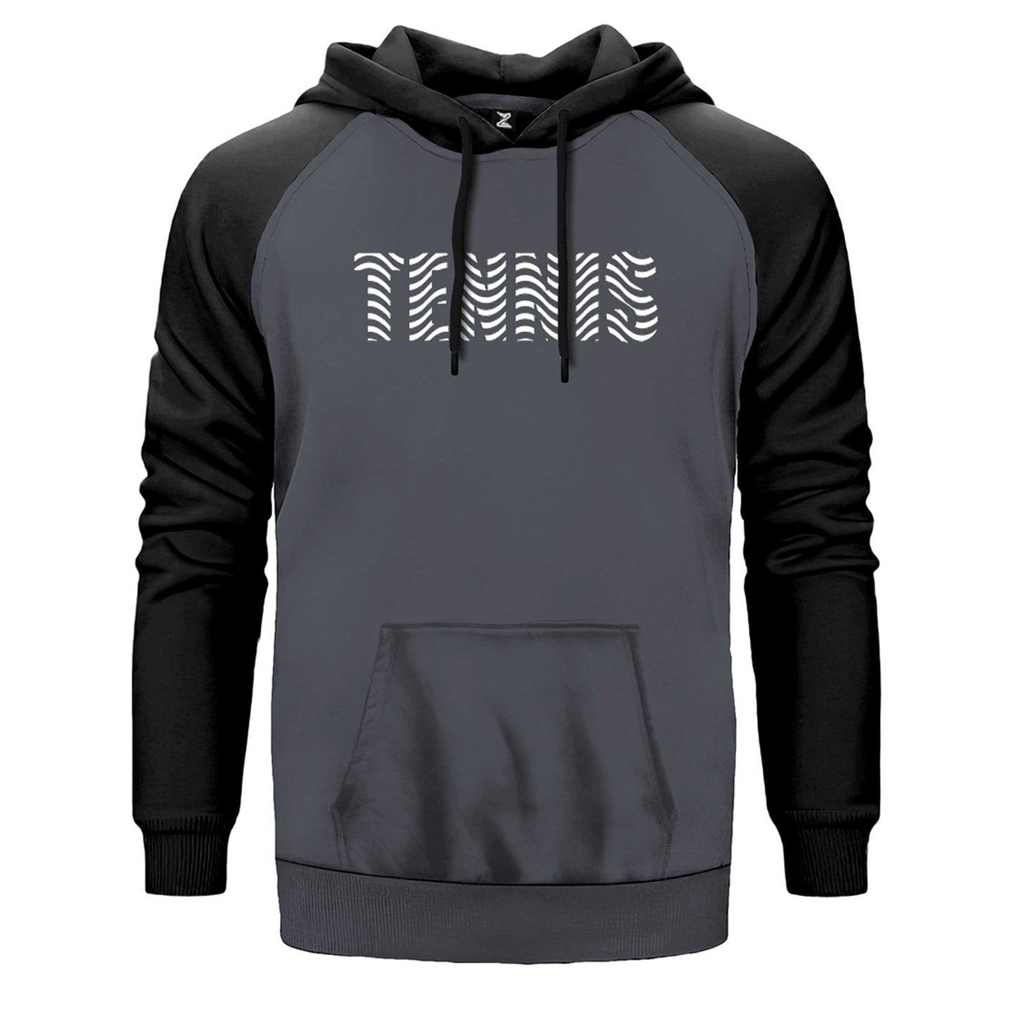 Tennis Text Çift Renk Reglan Kol Sweatshirt