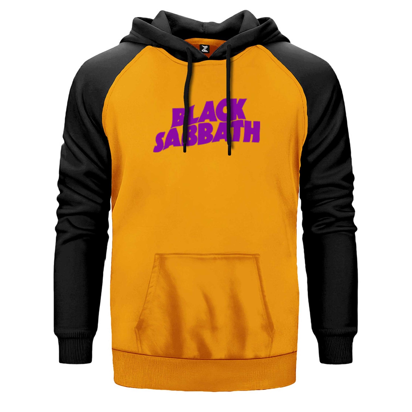 Black Sabbath Purple Yazı Çift Renk Reglan Kol Sweatshirt