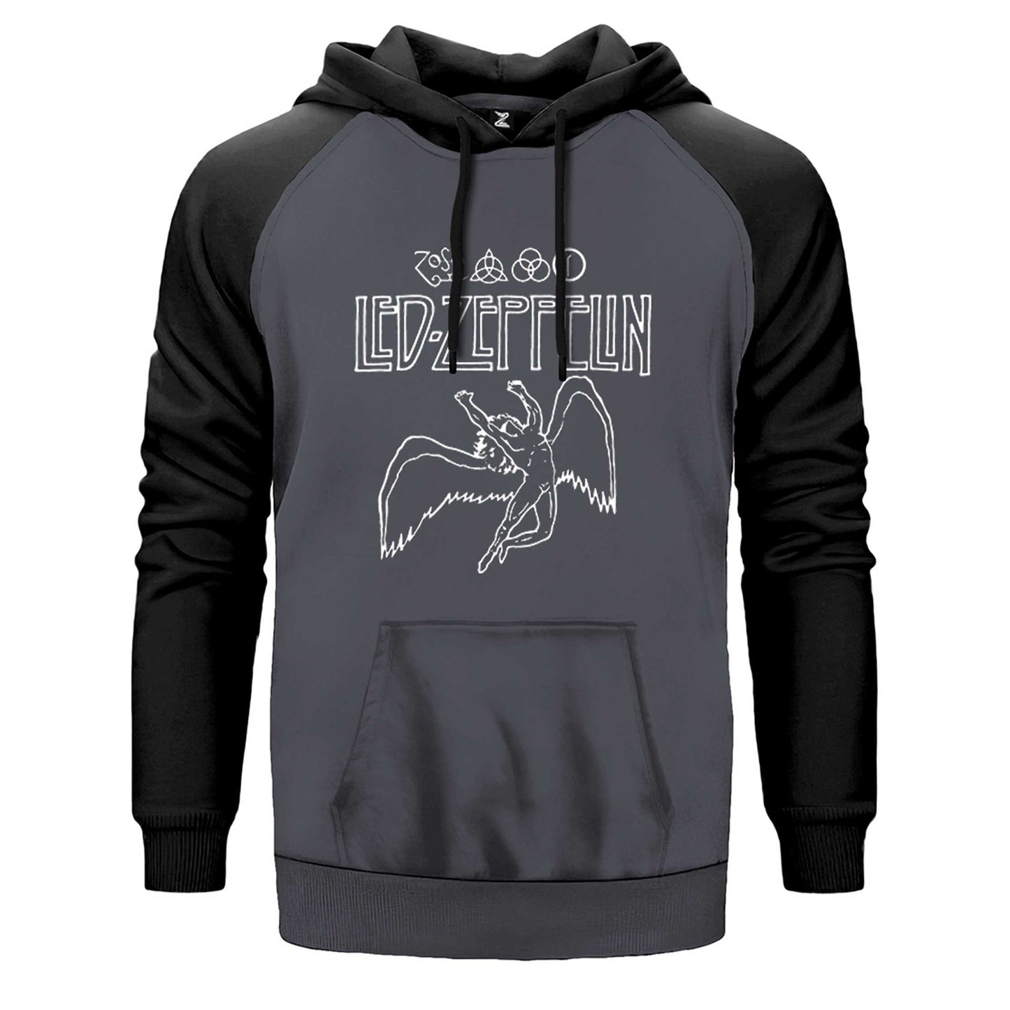 Led Zeppelin Zoso Icarus Çift Renk Reglan Kol Sweatshirt