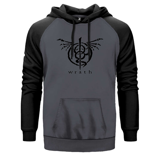 Lamb of God Wrath Logo Çift Renk Reglan Kol Sweatshirt