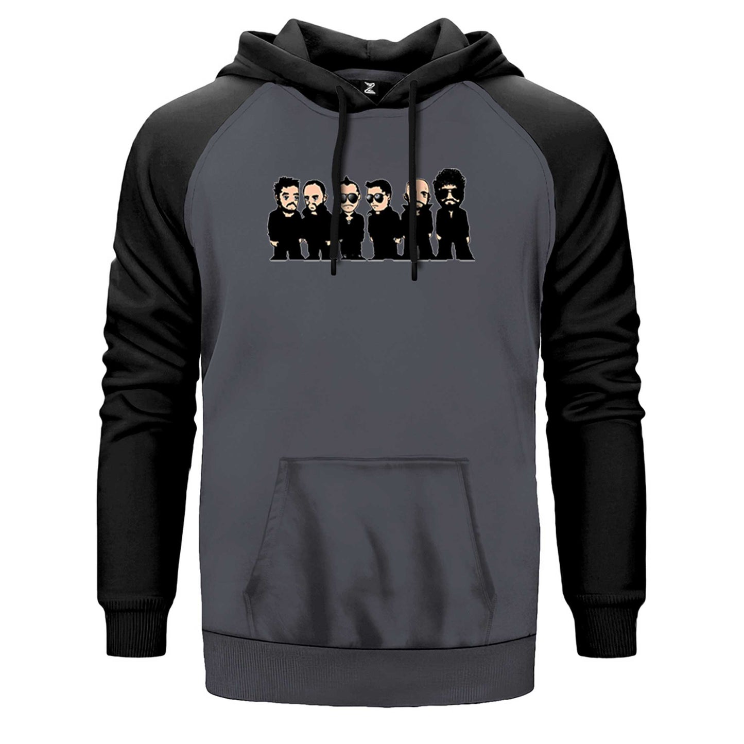 Linkin Park Minutes Cartoon Çift Renk Reglan Kol Sweatshirt