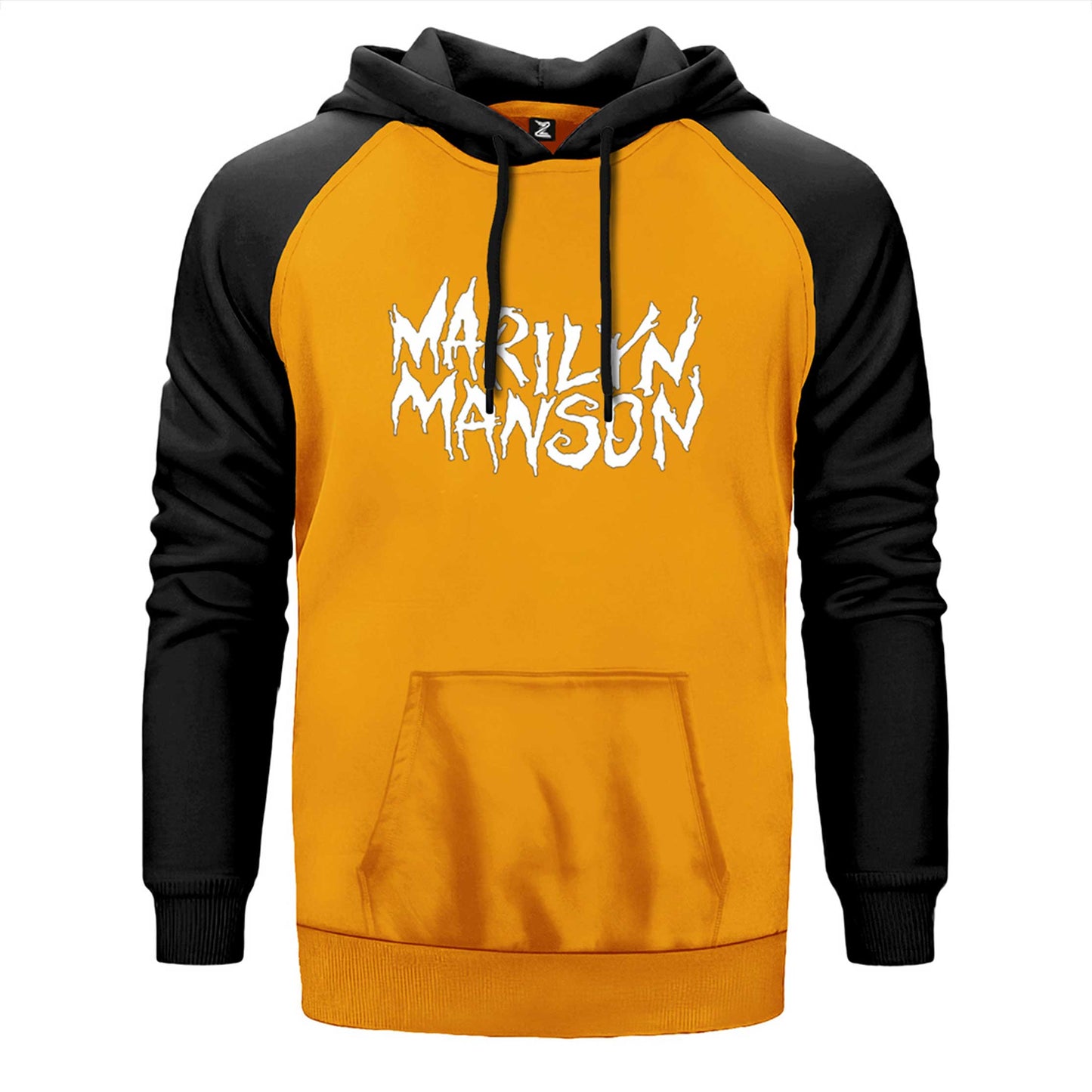 Marilyn Manson Iconic Text Çift Renk Reglan Kol Sweatshirt