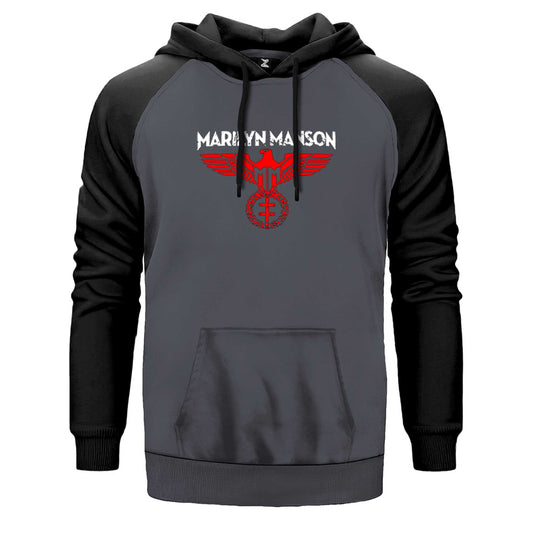 Marilyn Manson Spread Eagle Çift Renk Reglan Kol Sweatshirt