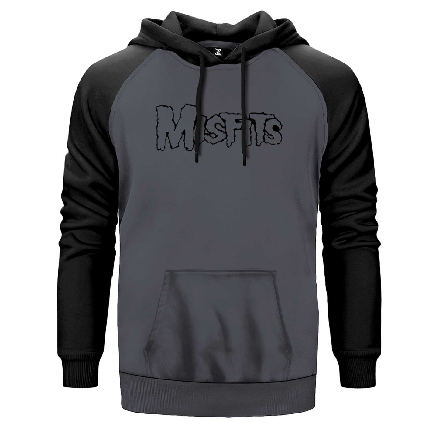 Misfits Logo Black Çift Renk Reglan Kol Sweatshirt