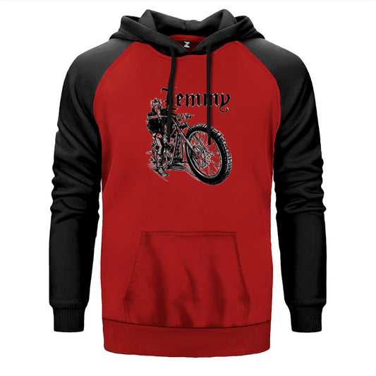 Motörhead Lemmy Kilmister Motorbike Çift Renk Reglan Kol Sweatshirt