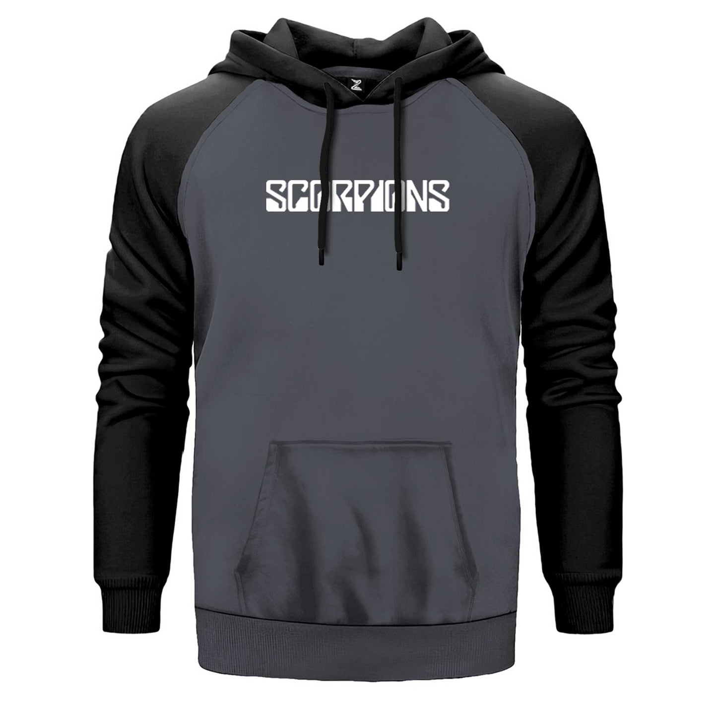 Scorpions Logo Yazı Çift Renk Reglan Kol Sweatshirt