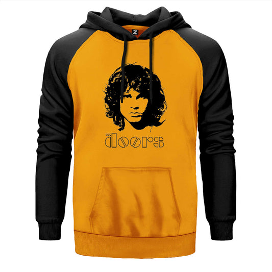 The Doors Jim Morrison Silhouette Çift Renk Reglan Kol Sweatshirt