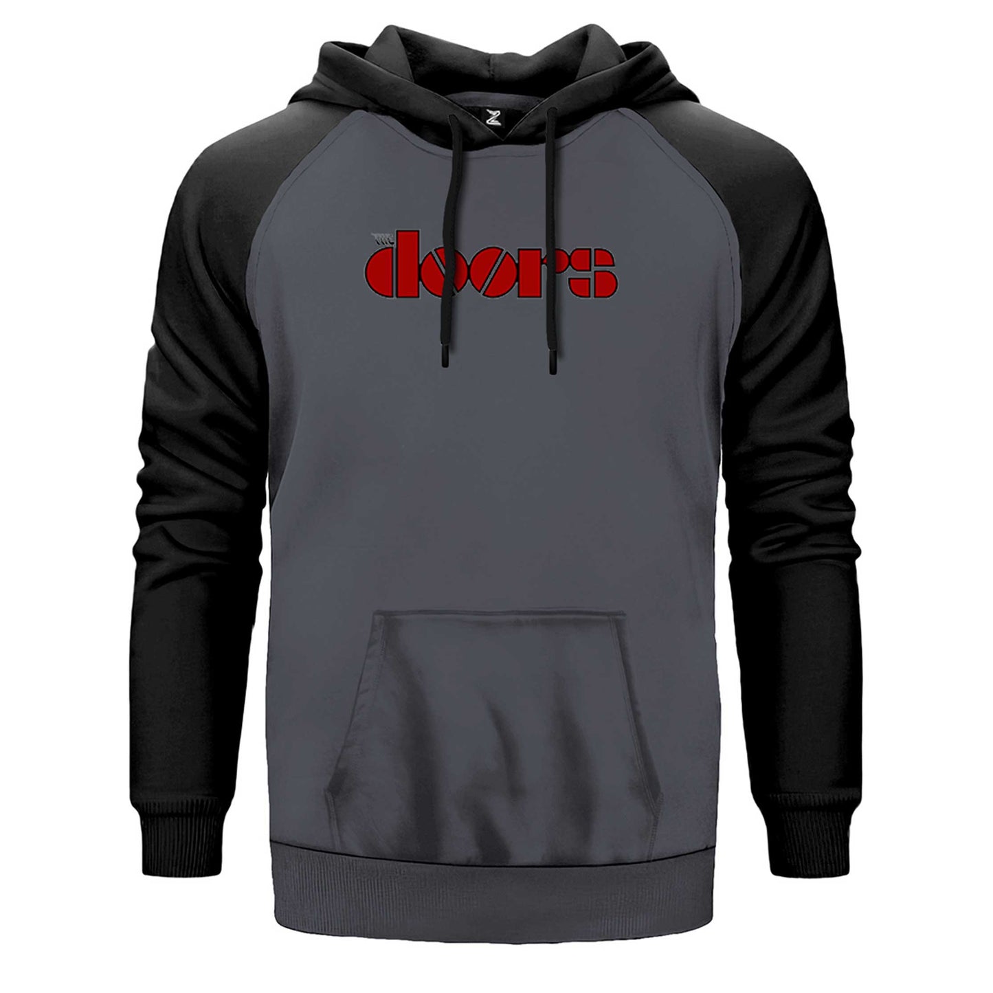 The Doors Logo Red Çift Renk Reglan Kol Sweatshirt