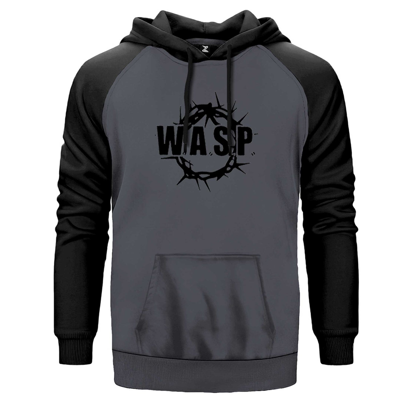 WASP Logo Text Çift Renk Reglan Kol Sweatshirt