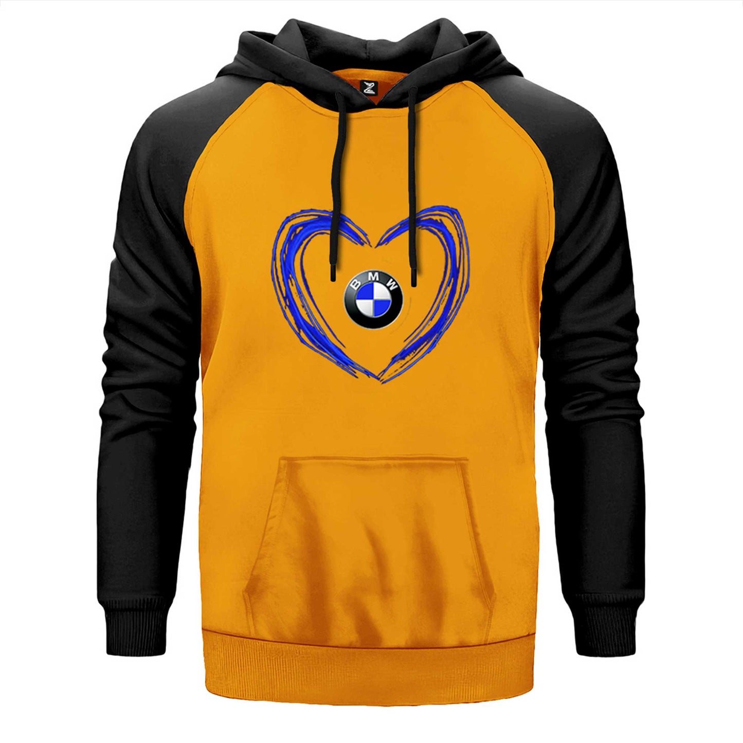 BMW Heart Logo Çift Renk Reglan Kol Sweatshirt