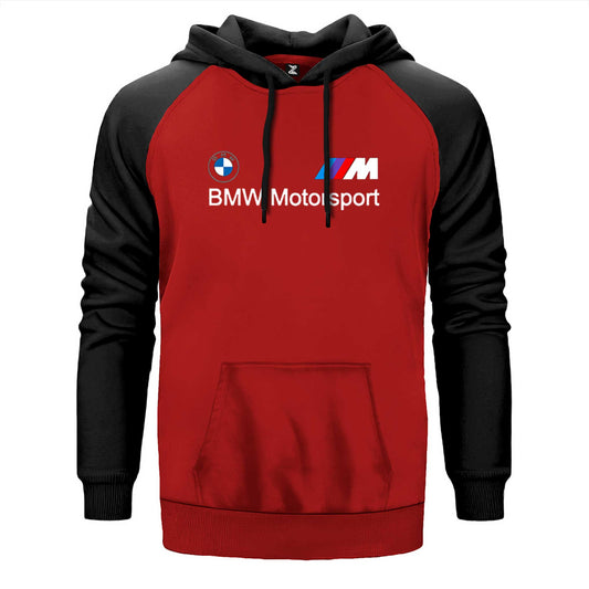 İndirimli BMW Logo M Power Motorsport Çift Renk Reglan Kol Sweatshirt