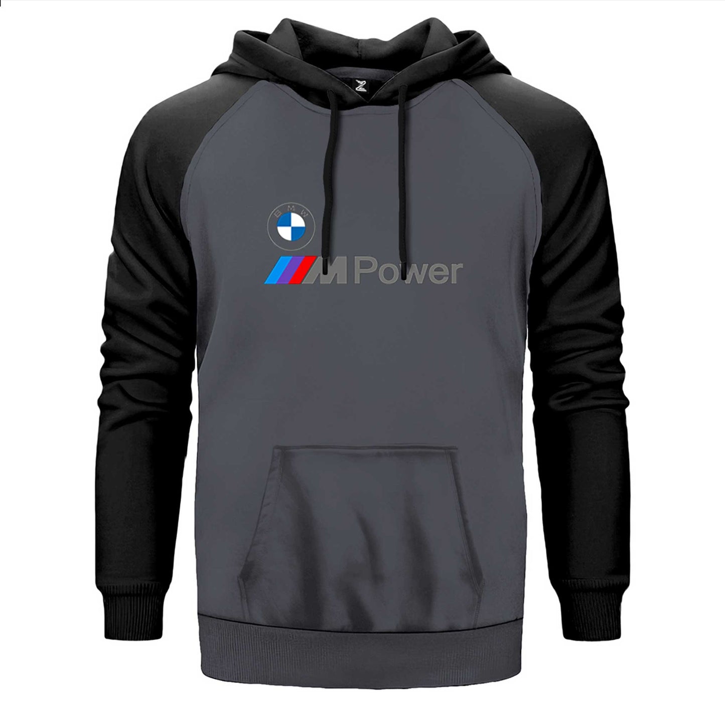 BMW Logo M Power Yazı Çift Renk Reglan Kol Sweatshirt