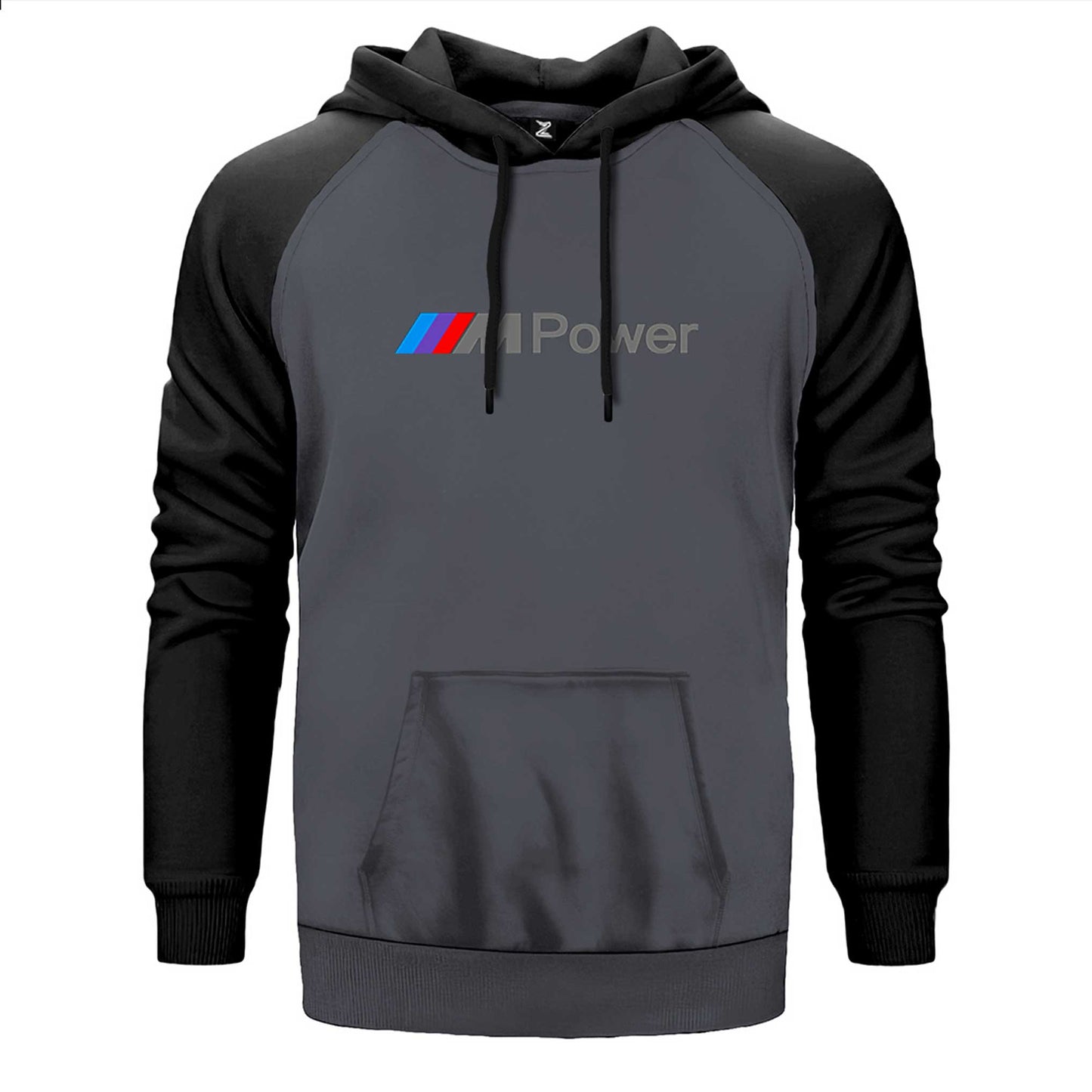 BMW M Power Text Çift Renk Reglan Kol Sweatshirt