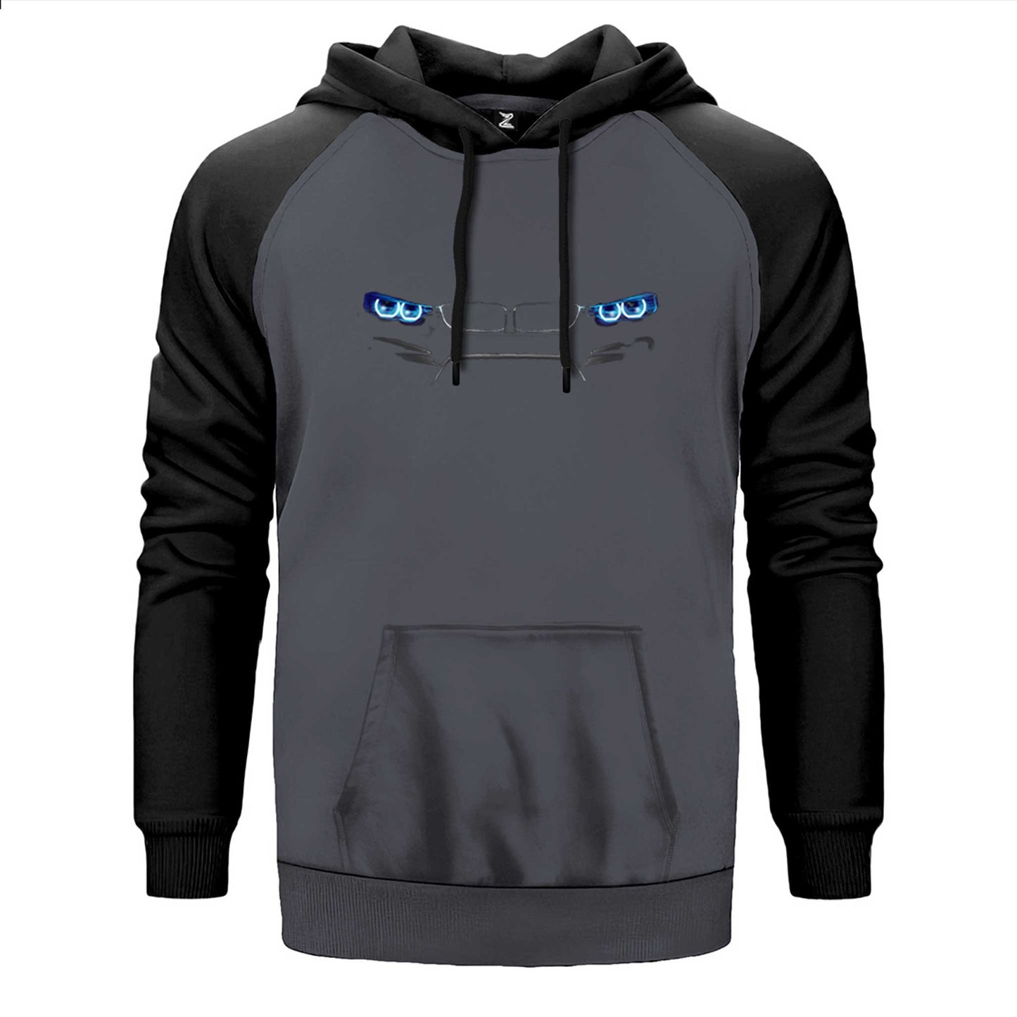 BMW M4 Series Blue Çift Renk Reglan Kol Sweatshirt