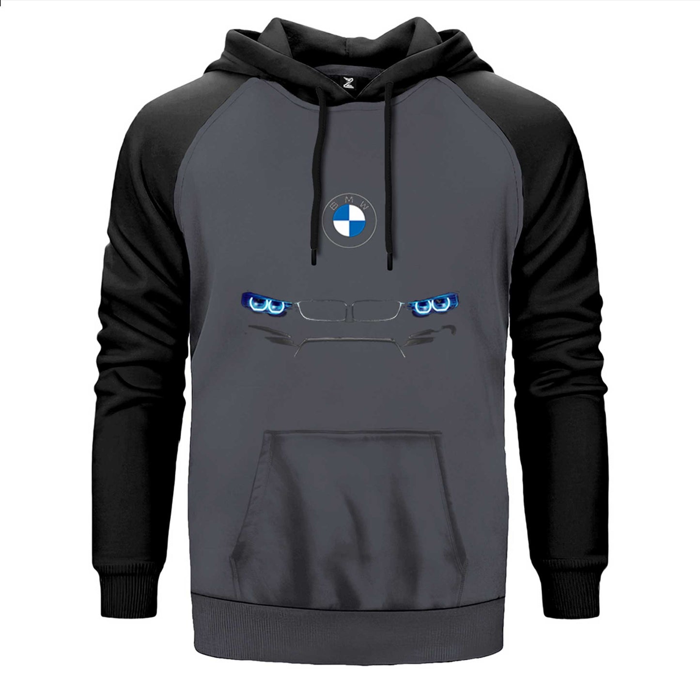 BMW M4 Series Logo Çift Renk Reglan Kol Sweatshirt