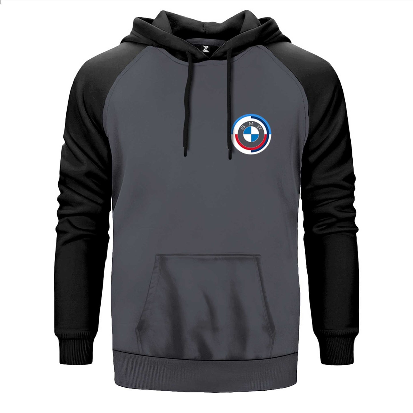 BMW New Logo 2023 Black Çift Renk Reglan Kol Sweatshirt