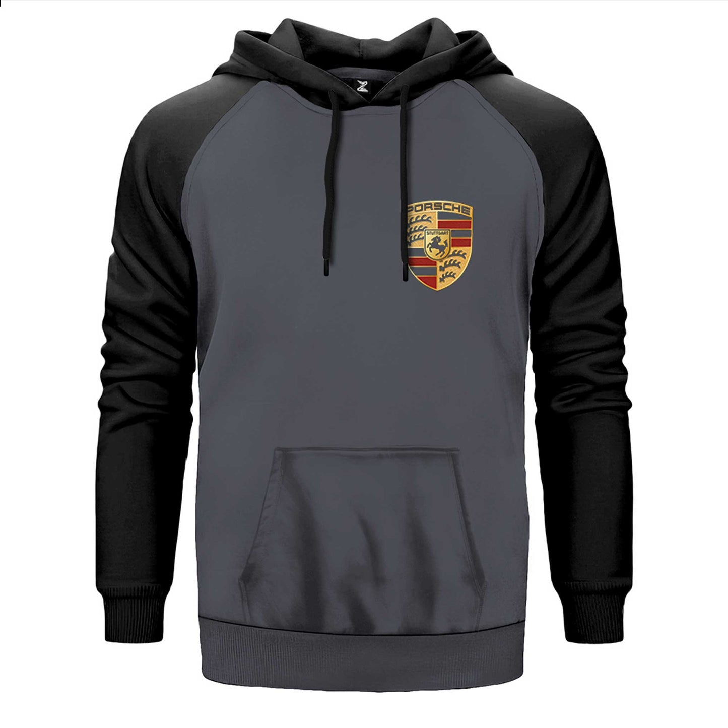 Porsche Logo Çift Renk Reglan Kol Sweatshirt