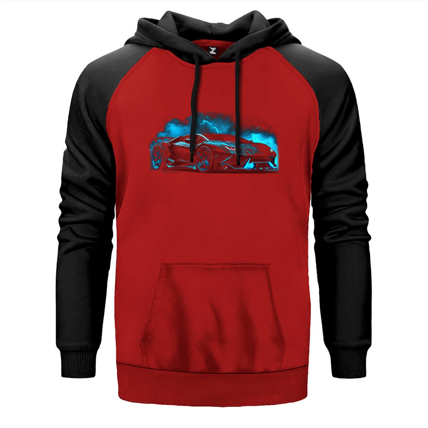 Lamborghini Black Neon Çift Renk Reglan Kol Sweatshirt