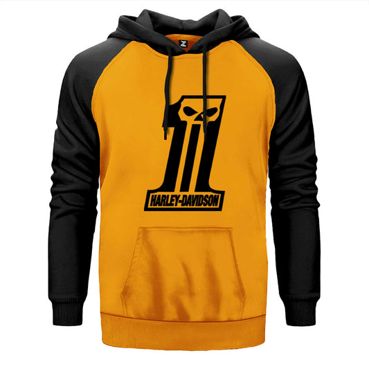 Harley Davidson Custom One Çift Renk Reglan Kol Sweatshirt