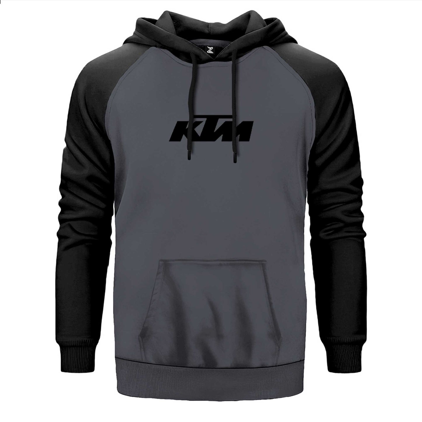 KTM Motorcycle Black Logo Çift Renk Reglan Kol Sweatshirt