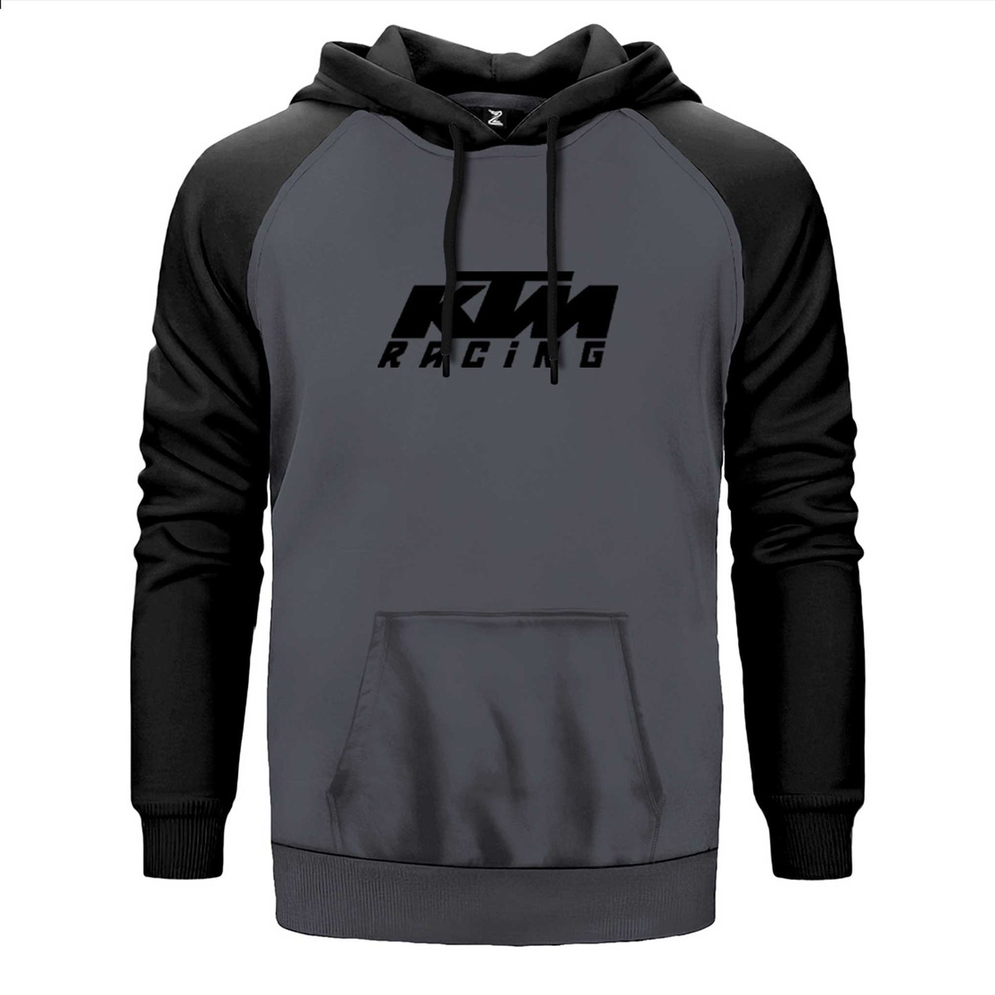 KTM Racing Black Logo Çift Renk Reglan Kol Sweatshirt