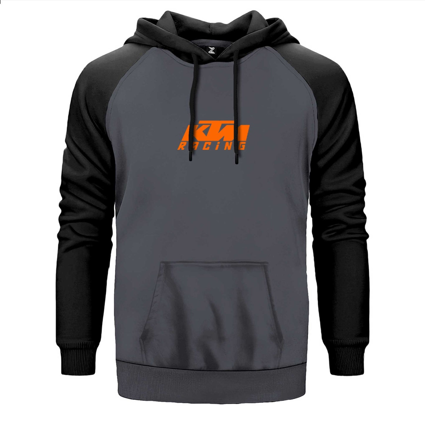 KTM Racing Orange Logo Çift Renk Reglan Kol Sweatshirt