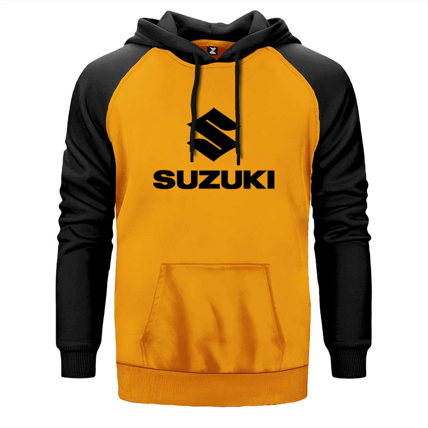 Suzuki Logo Text Black Çift Renk Reglan Kol Sweatshirt