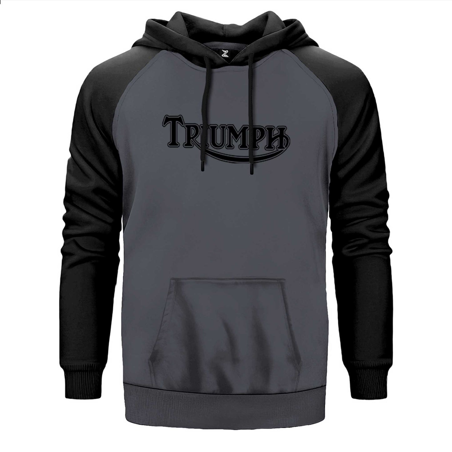 Triumph Motorcycles Logo Çift Renk Reglan Kol Sweatshirt