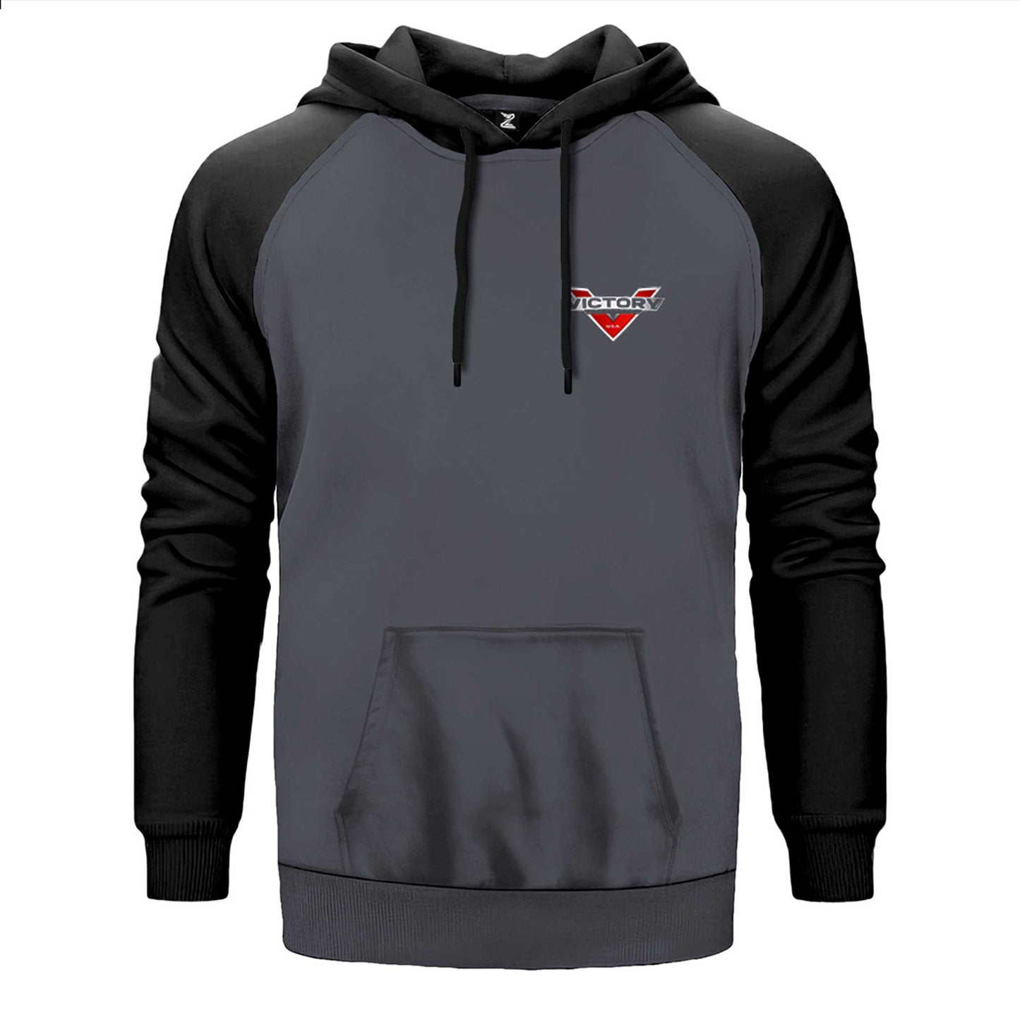 Victory Motorcycles Logo Çift Renk Reglan Kol Sweatshirt